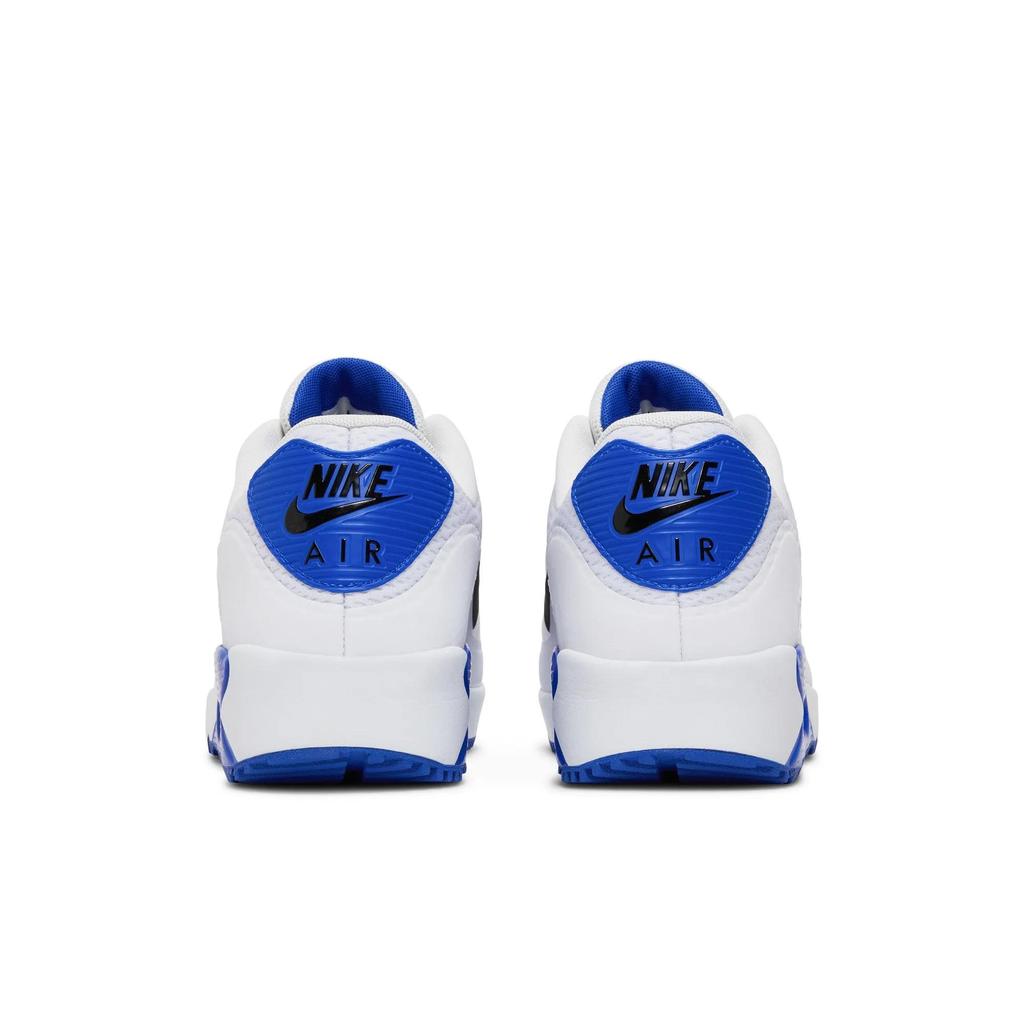 Nike Air Max 90 Golf 'Белый Гоночный Синий' (унисекс) Белые / Синие (Racer Blue) / Платиновые (Pure Platinum) / Черные Гольф-ботинки CU9978 106
