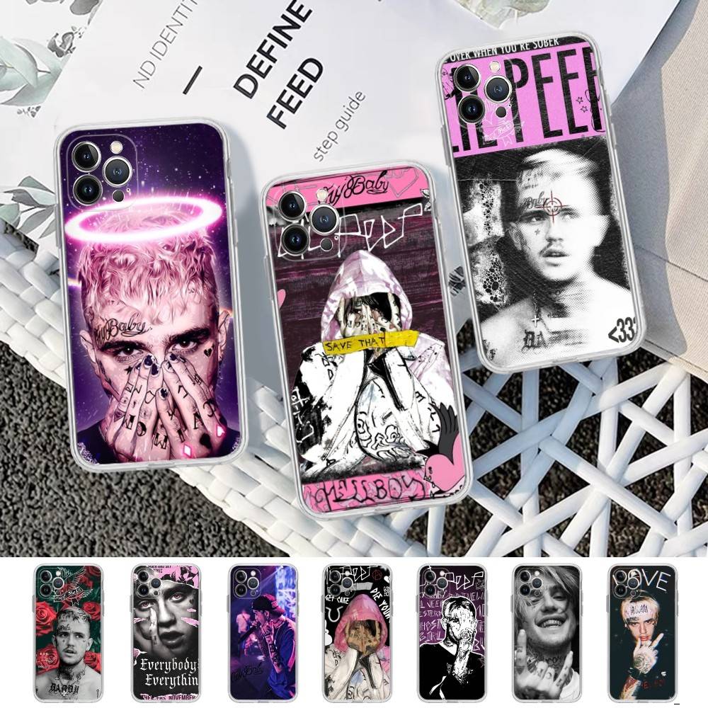 Чехол из ТПУ-силикона в стиле Emo Rapper Lil Peep Для IPhone 11 12 13 14 15 16 17 Pro Max Ударопрочный Прозрачная задняя крышка