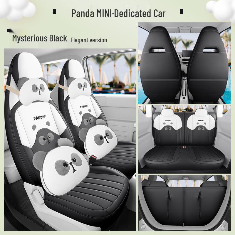 Cute 2023 Panda Mini Seat Cover for Women - All-Season, Full Coverage Car Cushion