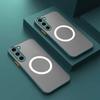 Полупрозрачный чехол Magsafe для Samsung Galaxy S24 S23 S22 S21 Ultra S20 FE A54 A14 A53 A13 A52 A34 A32 Чехол для беспроводной зарядки