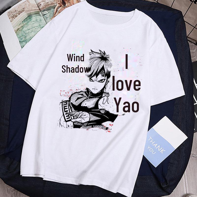 Футболка с короткими рукавами унисекс европейского размера в стиле аниме «Наруто»