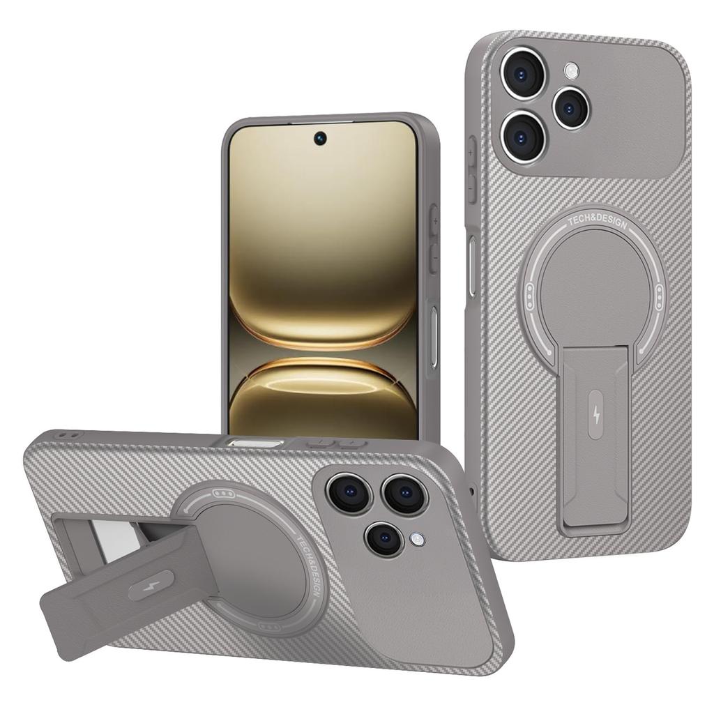 Для TECNO Spark 40 4G Чехол Текстура углеродного волокна ПК+ТПУ Чехол для телефона с подставкой