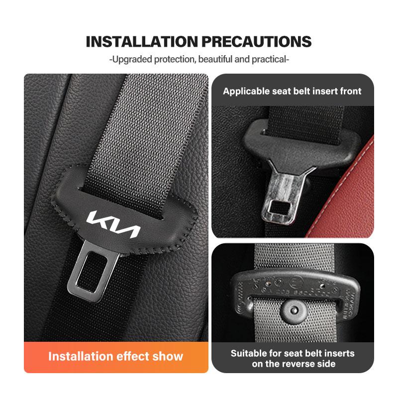 UQQV8 Car Seat Belt Buckle Clip Protector Cover Shoulder Padding Pad For KIA Rio K5 K2 Sportage Ceed Sorento Picanto Stinger Soul
