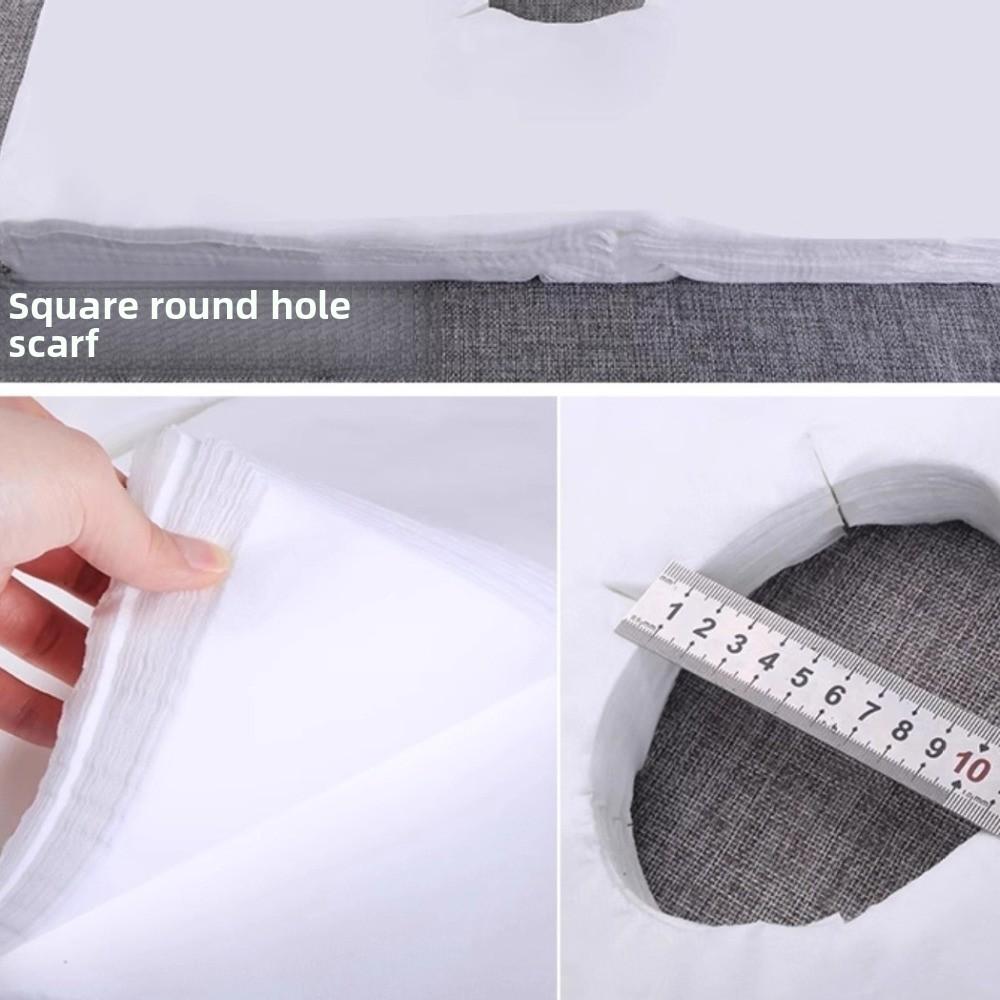 100PCS Non-woven Fabric Disposable Hole Towel Dustproof Massage Bed Hole Cushion  Spa Environment