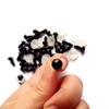 Yousheng Plastic Toy Eyes Safety DIY 100Pcs 6-10mm Black for Teddy Bear Animal Dolls