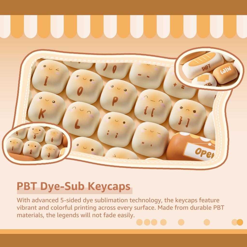 Набор кейкапов Bun Wonderland Профиль MOG PBT Сублимированные кейкапы 138 клавиш [Akko]