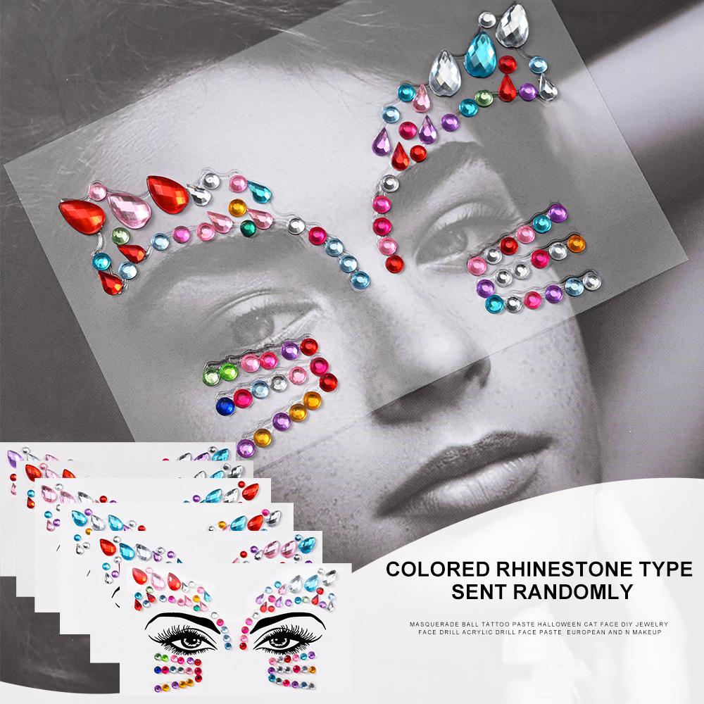 Экологичные Маскарадные Акриловые Наклейки С Бриллиантами