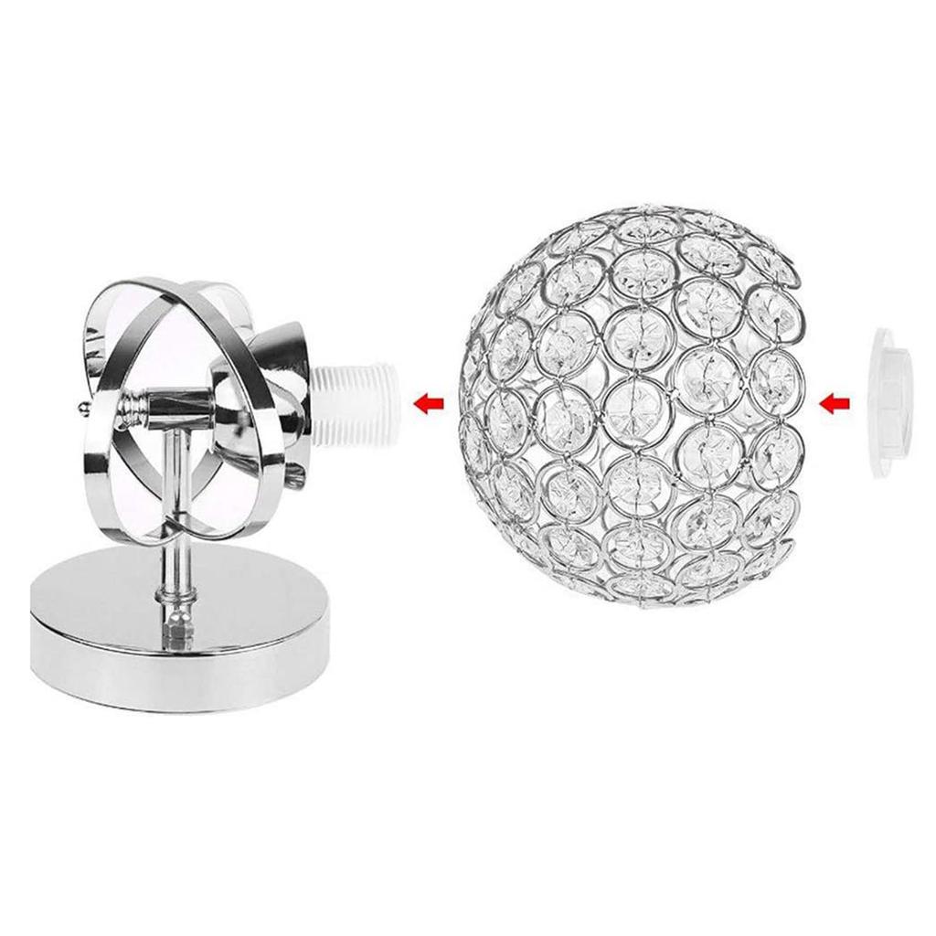 Crystal Wall Sconces Bedroom Wall Lamp Round Modern Bedside Wall Lights Dining Room Hallway Light