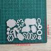 Lamb Flower Grass Frame Metal Cutting Dies Scrapbooking Silvery Embossing Die Cut Stencil DIY Photo Album Card Making