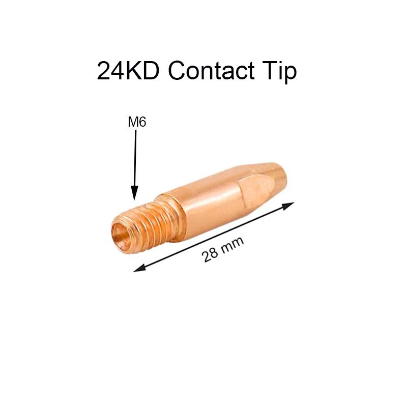 24KD держатель контактных наконечников сопла газовый диффузор сварочные аксессуары MIG/MAG горелка 0,8/1,0/1,2 мм для Binzel