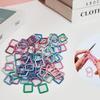 Crochet Metal Stitch Markers - Circular Needle, Square Enamel, Colored Knitting Accessories