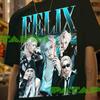 Футболка Felix Stray Kids, Графическая футболка для фанатов K-Pop, Футболка с айдолом SKZ, Хлопковая футболка унисекс для фанатов STAY, Футболка Felix Skz