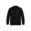Polo Solid Logo Embroidered Long Sleeve Polo Shirt Men Tops Black MNPOKNI16820362-001