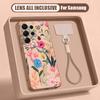 Чехол с узором из белых цветов для Samsung S26 Ultra S25 FE S24 S24 Plus A57 A37 A17 A56 A36 A16 A55 A35 A15 A54 5G Гибридный Магнитный Матовый Чехол
