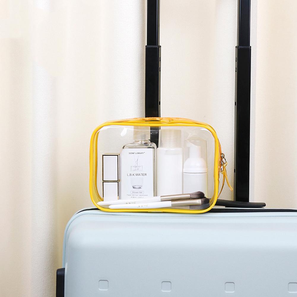 Travel Storage Bag Cosmetic Bag PVC Waterproof Transparent Cosmetic Cases Large Capacity Plastic Zipper Wash Bag