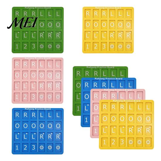 Mahjong Strategy Practice Tool 1/4Pcs 3D Printed Board, Solo Trainer with RLO Charleston Guide & 24 Slots, American Training Aid for Beginners Board