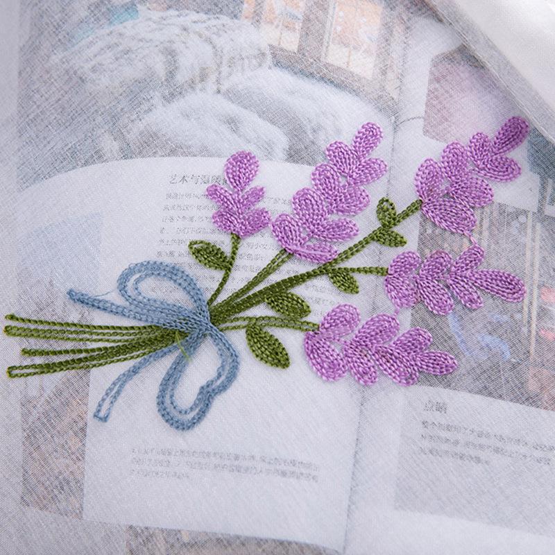 Короткая занавеска с цветочной вышивкой пасторального оттенка, кухонные шторы, полузанавеска, короткие панельные шторы