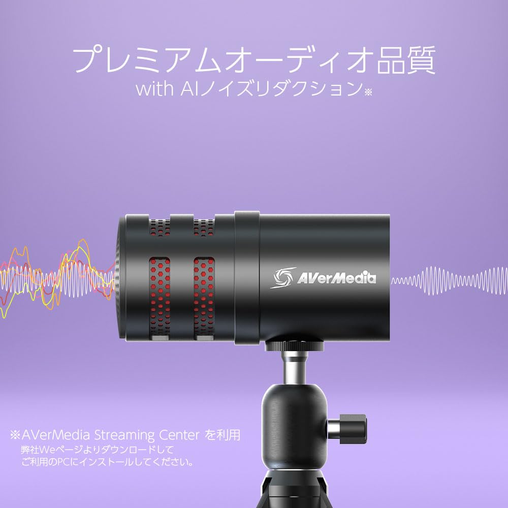 AVerMedia LIVE STREAMER MIC, однонаправленный конденсаторный микрофон с USB-подключением, AM310G2 SP1189