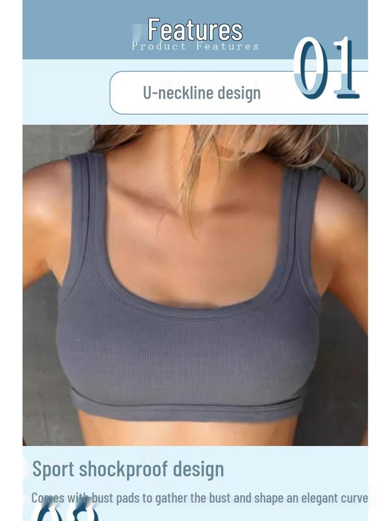 Европейский и американский женский спортивный жилет в рубчик: Сексуальный бюстгальтер для йоги и верхняя одежда для бега