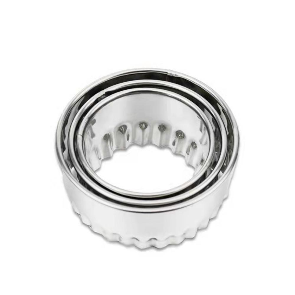 3pc Set of Round Molds for Dough Products, Stainless Steel