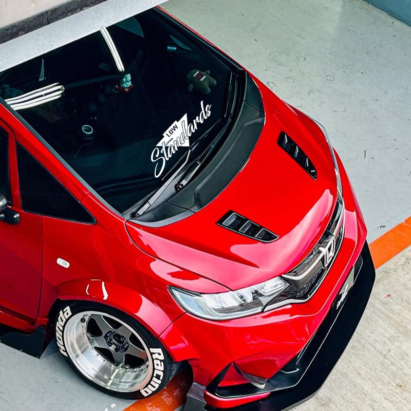 Низкий стандарт JDM низколежащие декоративные светоотражающие наклейки на лобовое стекло переднее и заднее автомобиля GK5 Golf наклейка на дверь капот колесную арку