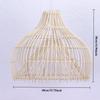 JOYINLED Modern Rattan Chandelier 40CM Hanging Lamp Wicker Pendant Light Hand-Woven Lamp Shade for Bedroom Kitchen Farmhouse