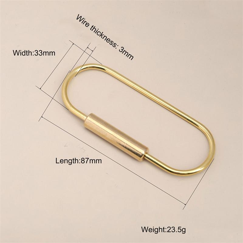 Brass Screw Lock Camping Survival Carabiner Key Ring Accessories