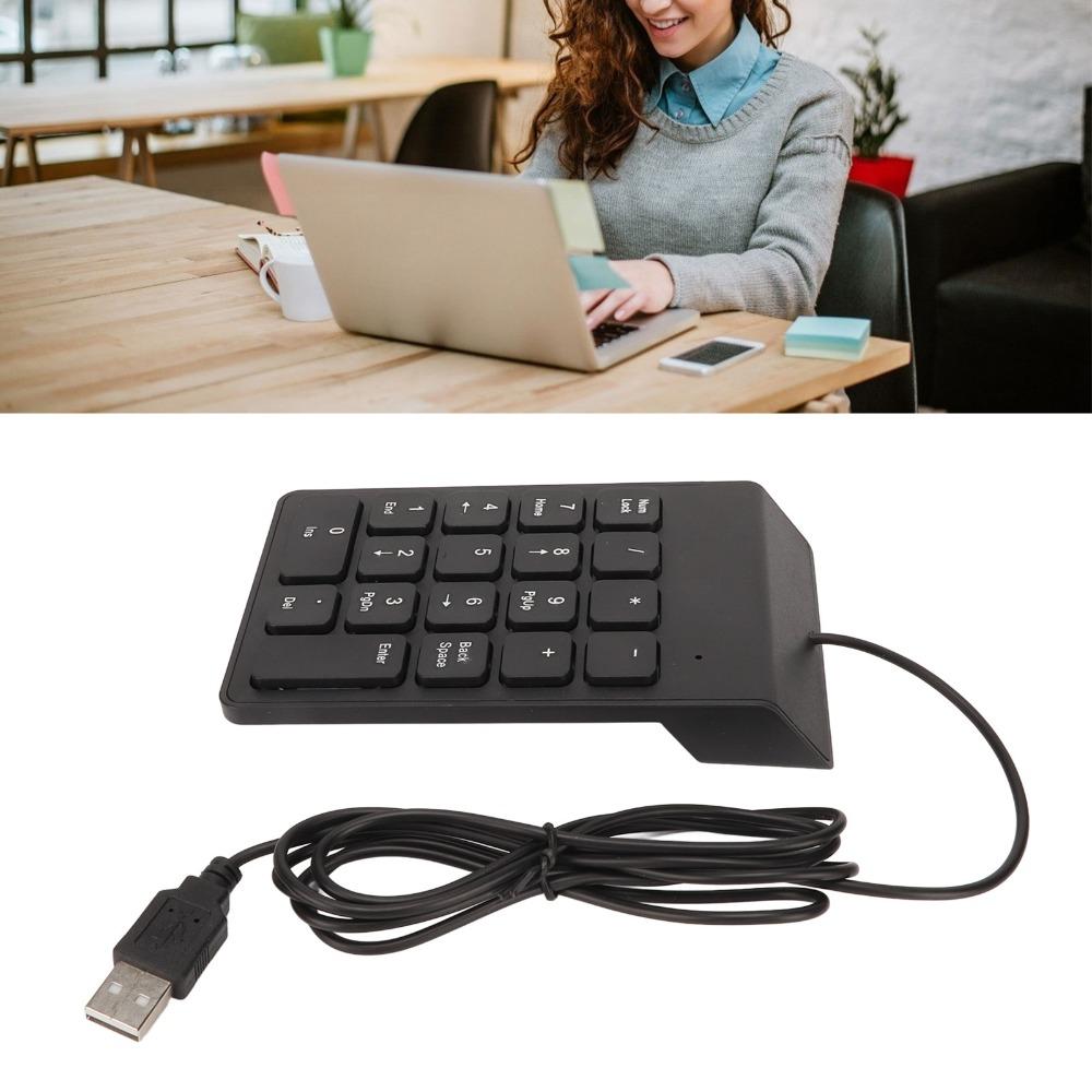 1PCS/2PCS Plug and Play Wired Number Pad 18 Keys Mechanical Number Pad USB Keypad Data Entry