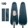 Синтетические парики Bubuwig, 100 см, длинные, прямые, однотонные, для косплея, более 100 цветов, черный, белый, красный, синий, коричневый, термостойкие