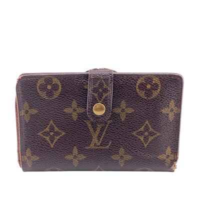 M61674 Кожаный кошелек Monogram Portefeuille Viennoiserie Складной кошелек Коричневая кожа Женский Подержанный