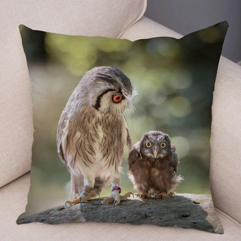 Наволочка с милыми животными, дикая сова, декоративная наволочка для дивана, домашняя детская комната