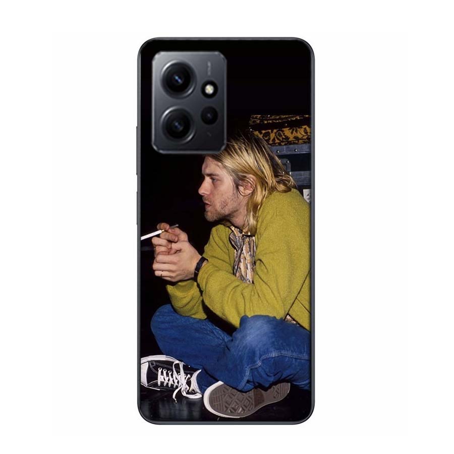 Retro Singer Kurt Cobain Case Phone For Redmi 13 14C Note 14 Pro Plus 12 12C 10 10A 10C 9 9A 9C 9T 8 8A K70 Pro 7 7A TPU Clear C