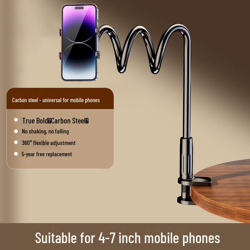 Регулируемый прикроватный держатель для телефона и планшета для запойного просмотра и просмотра ТВ, совместимый с кроватью, столом и автомобилем