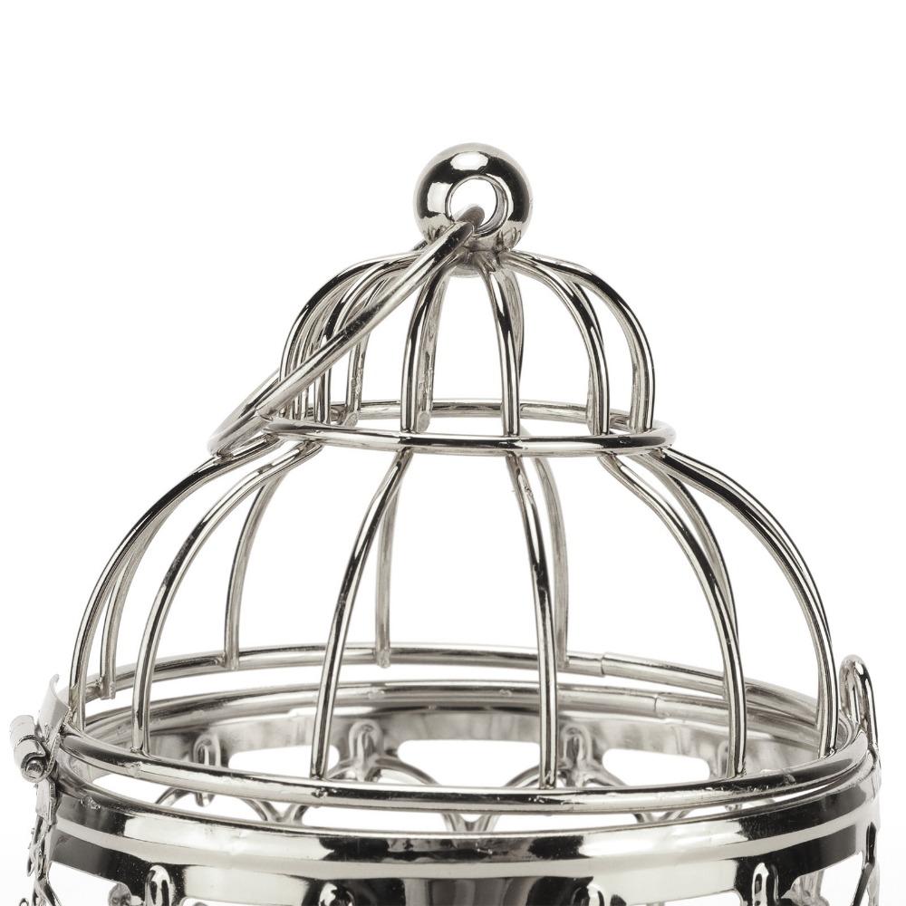 Iron Hanging Lantern Candle Holder Electroplated Birdcage Candlestick Decorations Gift For Events