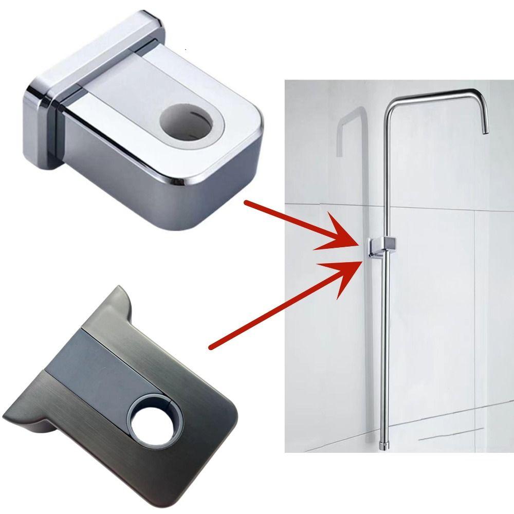 Регулируемая подъемная штанга Фиксированное основание Пластиковая направляющая штанга Стойка Зажим Кронштейн для трубы для ванной Комнатные аксессуары