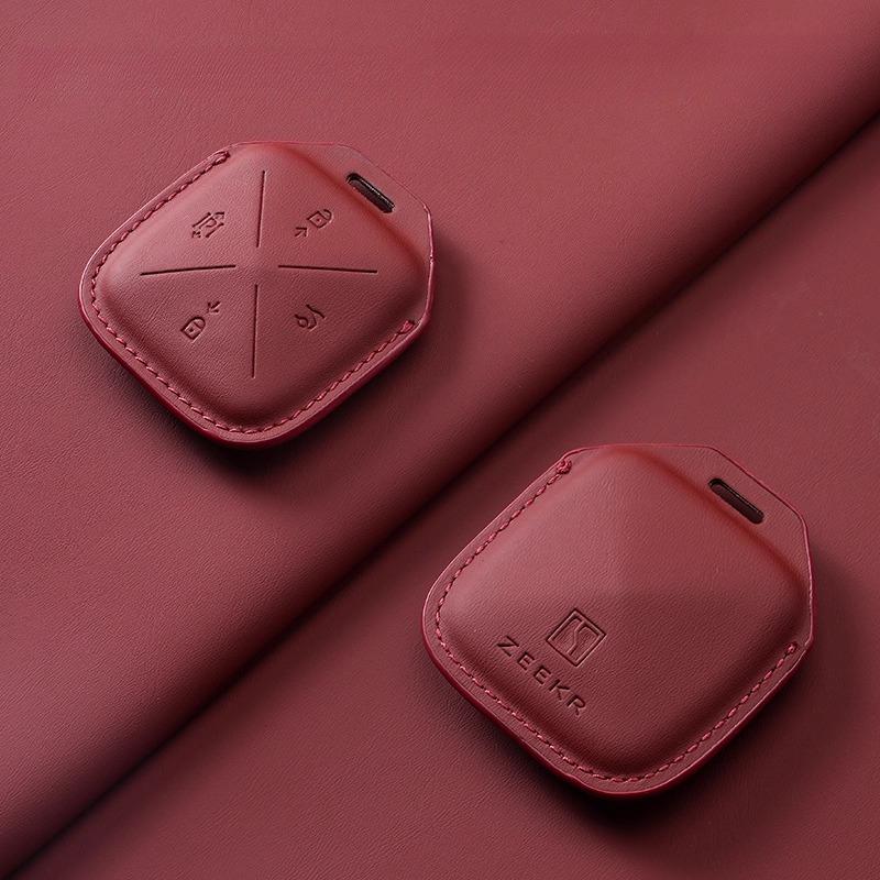 Car Key Case Leather Protective Cover for Geely Zeekr 001 7X X 007 009 007GT Mix Key Cover Keychain Fob Protector Accessories