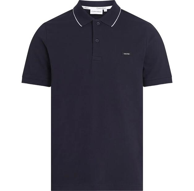 Calvin Klein Stretch Pique Tipping Short Sleeve Polo
