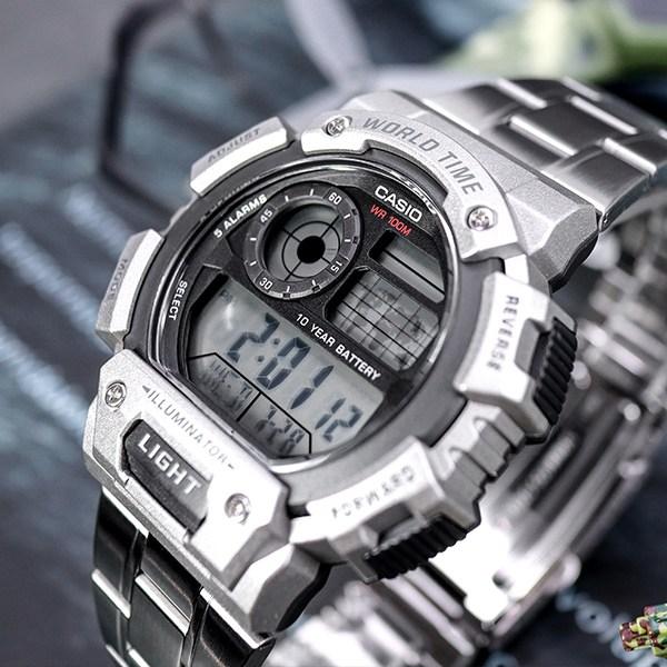 Casio Men's Soldier Military Digital Metal Watch Silver