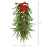 Christmas Teardrop Swag Wreath Candy Cane Christmas Decorations Snowflake Christmas Hanging Decoration for Front Door Window Fireplace