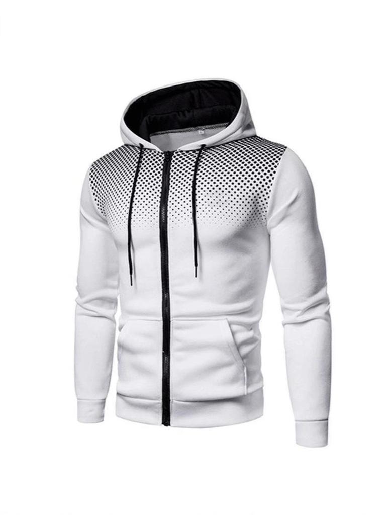 Men's Casual Sports Fitness Zip-up Hoodie Jacket - Autumn/Winter Style