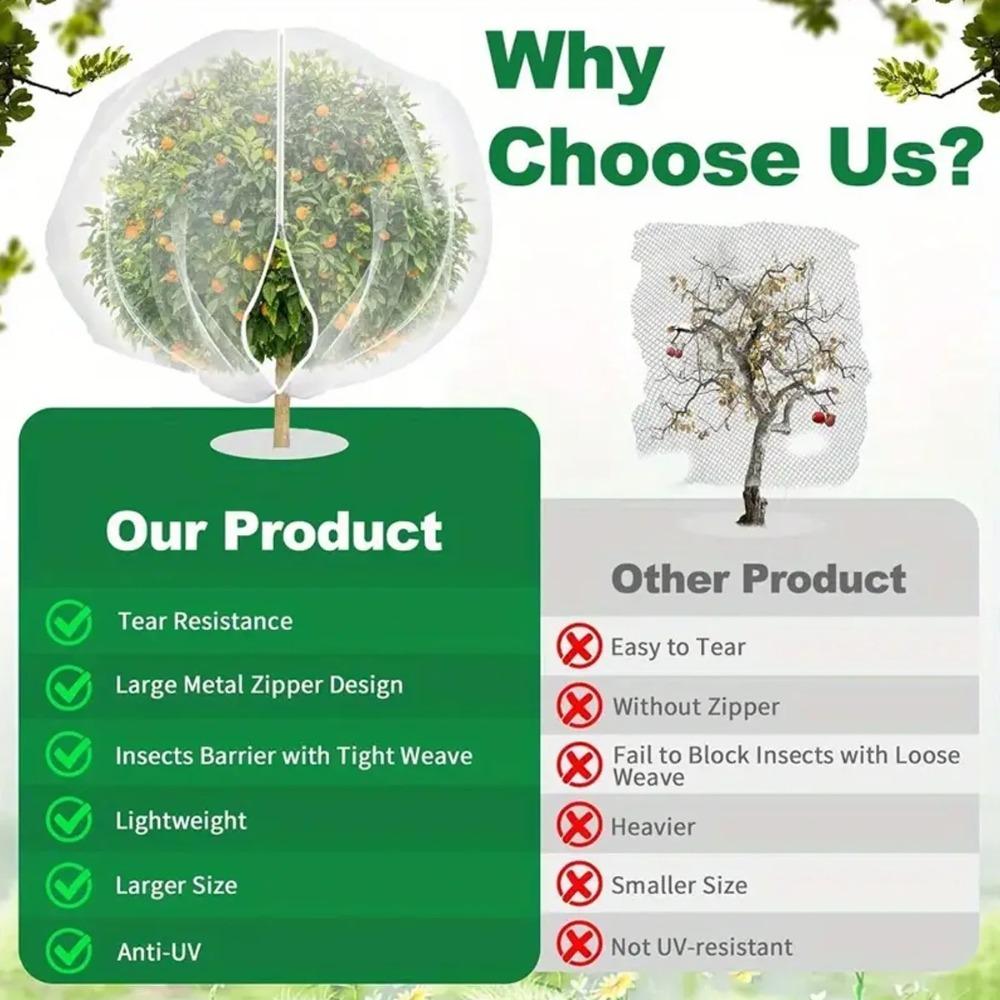 Защита растений Сетка от насекомых Чехол на молнии и со шнурком Сетка для борьбы с вредителями Инструмент для улицы