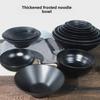 Ударопрочная меламиновая миска для лапши рамэн - черный искусственный фарфор, идеально подходит для острой лапши или риса в ресторанах.