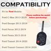 Keyless Entry Remote Control Head Key Fob Replacement Fits for Ford Focus 2012 2013 2014 2015 2016 2017 2018  C-MAX Escape Fiesta 2015-2018 Transit