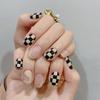 24Pcs Short Square Fake Nails Cloud Star Pattern Full Cover Press On Nail Tips Manicure Art