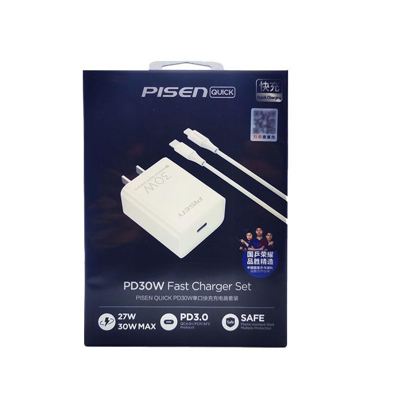 Pinsheng Подходящая головка зарядного устройства для Apple 14plus PD30W Быстрая зарядка Комплект Штекер для iPhone 13 11PD Данные