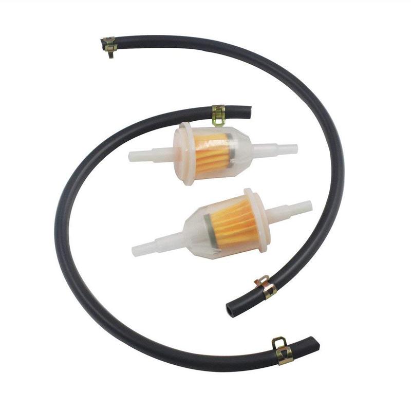 1/4" ID 691035 Fuel Filter 395051R Fuel Line Hose 791850 Clamps for ATV Motorcycle Lawn Mower B&S John Deere Craftsman Engines
