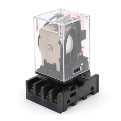 Универсальное силовое реле MK2PI 10A 250V 8 контактов DPDT с базой-розеткой PF083A