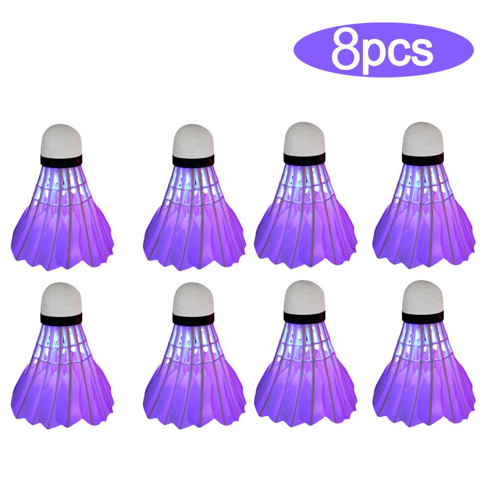 4/8 шт. Светящийся пенопластовый мяч для бадминтона, цветная воланчик для использования на открытом воздухе, активные развлечения, ночные тренировки