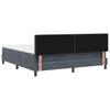 LED Box Spring Bed with Mattress Dark Grey 180 x 200 cm Velvet