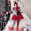 J-yuefang Clown Costume Adult M L XL Polyester Red Black Carnival Cosplay Outfit